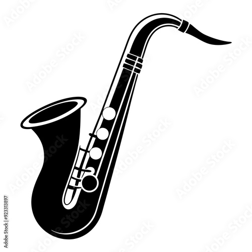 saxophone isolated on white