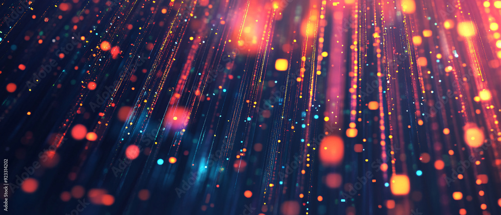 Abstract Background with Colorful Lights and Bokeh Abstract Background with Colorful Lights and Bokeh