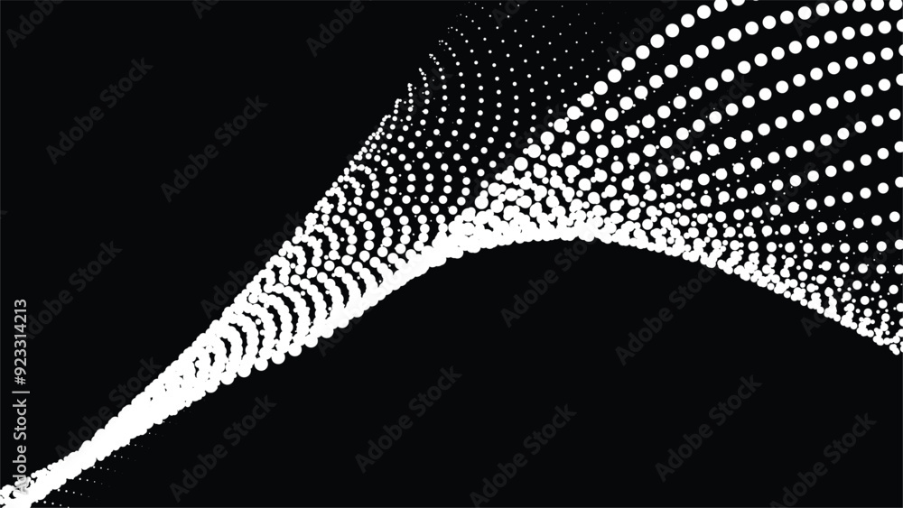 Fototapeta premium Black halftone pattern abstract background vector image