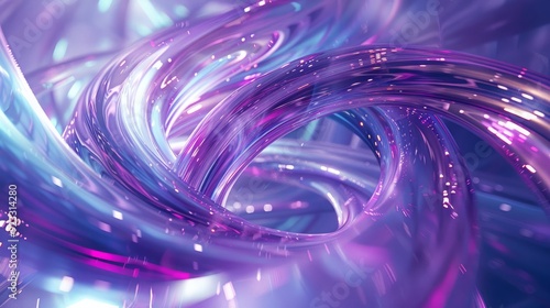 Abstract purple and blue 3D loops, creating a mesmerizing, swirling pattern.