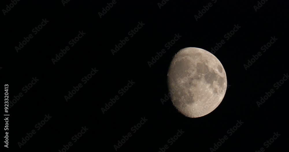 Close up timelapse of the Moon at night during clear sky Close up timelapse of the Moon at night during clear sky