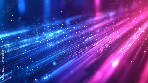 Shimmering Starry Path with Blue and Pink Light Streaks Abstract Background High-Resolution Digital Texture