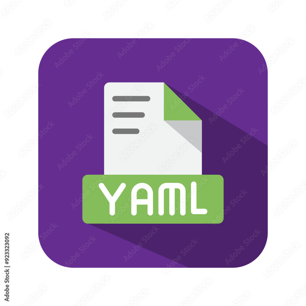 Yaml file flat icons. symbol document files, archive, format. Can be used for websites, software, UI and mobile apps. Yaml file flat icons. symbol document files, archive, format. Can be used for websites, software, UI and mobile apps.