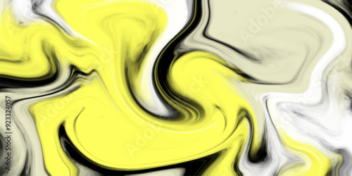 Background with liquid flowing. Colorful green or yellow liquify background.  Luxurious fluid texture background. Design used for banner, poster, wallpaper, background and many more.