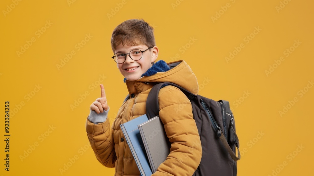 The smiling student boy. The smiling student boy.