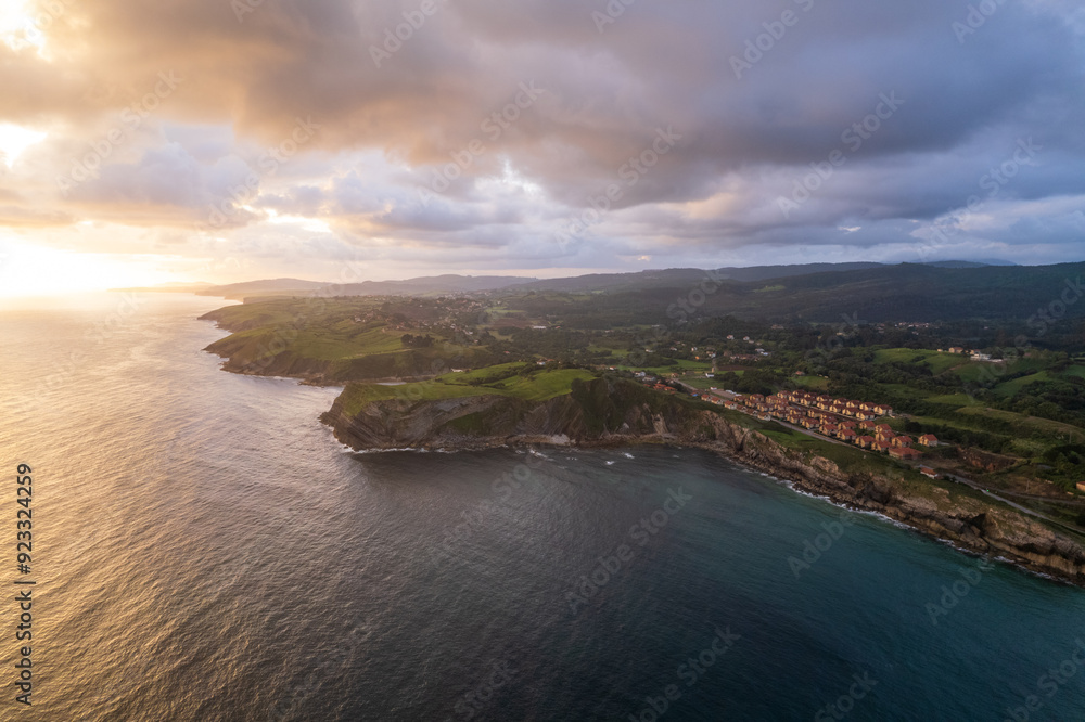 Aerial view of Comillas on north of Spain
Aerial view of Comillas on north of Spain