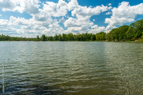 Vrbicke jezero lake between Ostrava and Bohumin cities in Czech republic photo