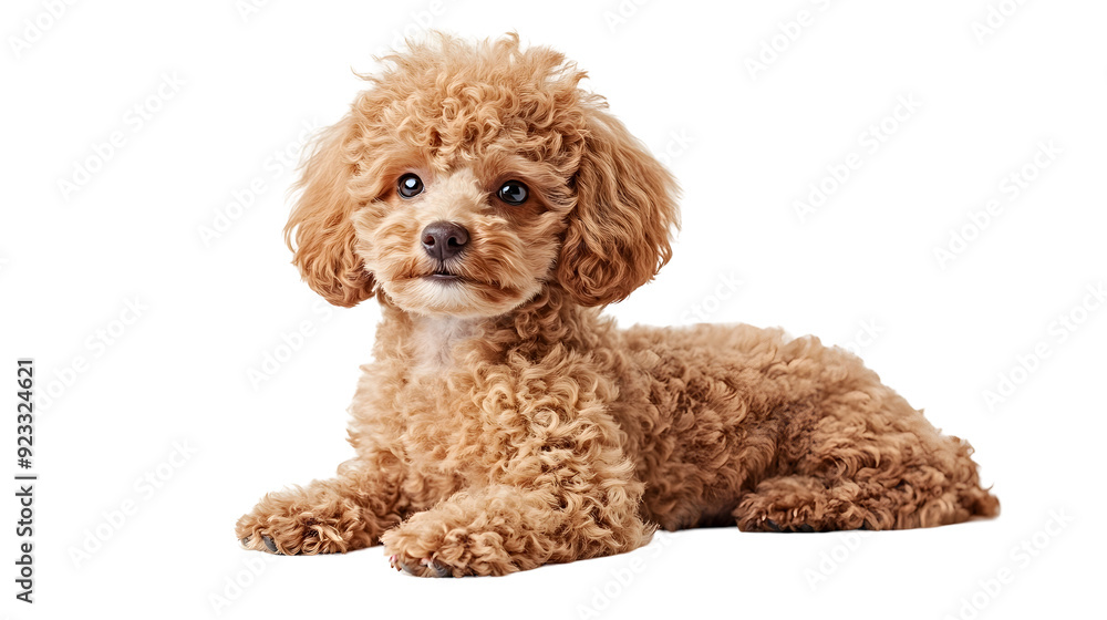 Photography of a Miniature Poodle Isolated on Plain White Background transparent png Photography of a Miniature Poodle Isolated on Plain White Background transparent png