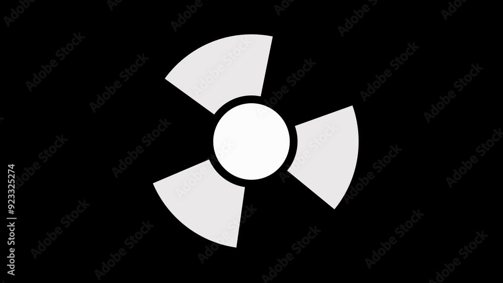 Air ventilation system, spinning fan animation. cooling system rotating fan icon. Air ventilation system, spinning fan animation. cooling system rotating fan icon.
