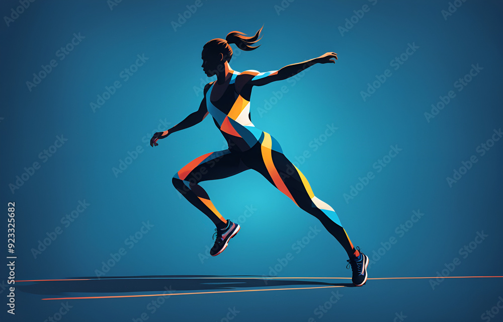 A silhouette of an athlete, in motion, telephoto lens, full of power, smooth lines, white background, sports aesthetics A silhouette of an athlete, in motion, telephoto lens, full of power, smooth lines, white background, sports aesthetics