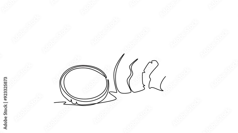 Animated self drawing of continuous line draw of whole healthy organic taro for farm logo identity. Fresh tropical plant edible corm concept for root vegetable icon. Full length single line animation Animated self drawing of continuous line draw of whole healthy organic taro for farm logo identity. Fresh tropical plant edible corm concept for root vegetable icon. Full length single line animation