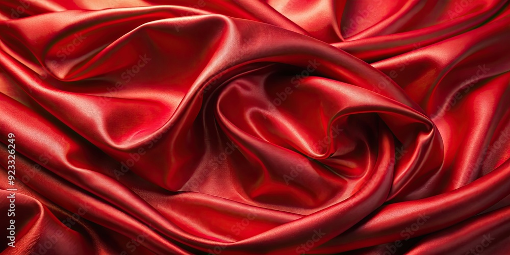Obraz premium Red metallic silk satin fabric texture background , red, metallic, silk, satin, fabric, texture, background, luxurious, shiny