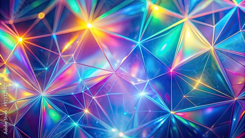 Prismatic holographic texture background with neon lights lines blur , prismatic, chromatic, holographic, aesthetic, neon