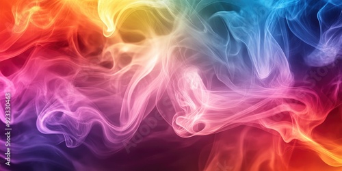 Wallpaper Mural Abstract colorful, multicolored smoke spreading, bright background for advertising or design, wallpaper for gadget. Neon lighted smoke texture, blowing clouds. Modern designed , ai Torontodigital.ca