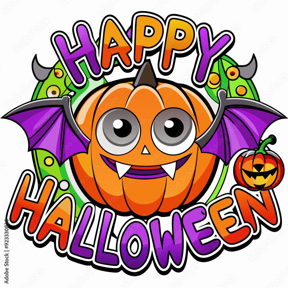 A design on a Halloween theme with text on white background silhouette vector illustration A design on a Halloween theme with text on white background silhouette vector illustration