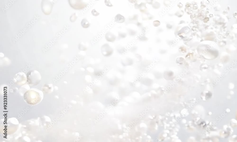 A shimmering silver and white Christmas background with delicate snowflakes, water droplets, and bubbles floating in the air, evoking a festive winter holiday atmosphere with a shiny, glittery texture A shimmering silver and white Christmas background with delicate snowflakes, water droplets, and bubbles floating in the air, evoking a festive winter holiday atmosphere with a shiny, glittery texture