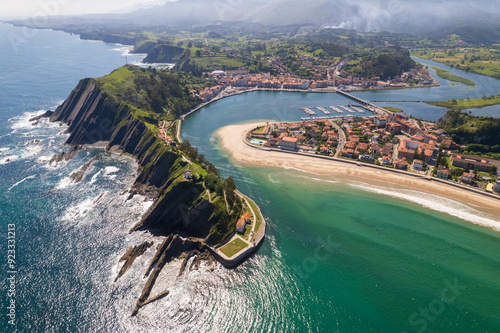 Sunrise over the Ribadesella on north of Spain