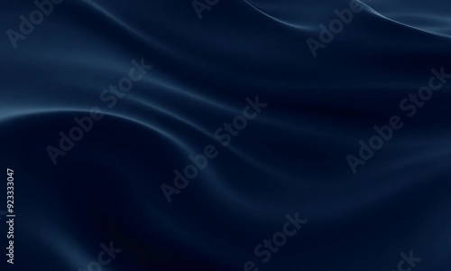 Flowing blue silk fabric with soft curves creates a luxurious and smooth texture for a dynamic background
