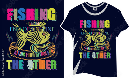 Fishing fish-in end of the line waiting for a jerk on the other