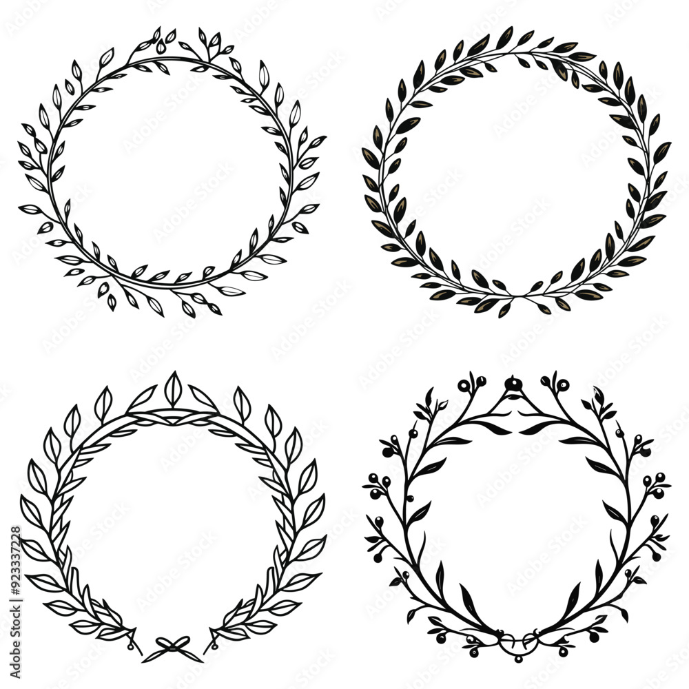 floral circle frame floral circle frame