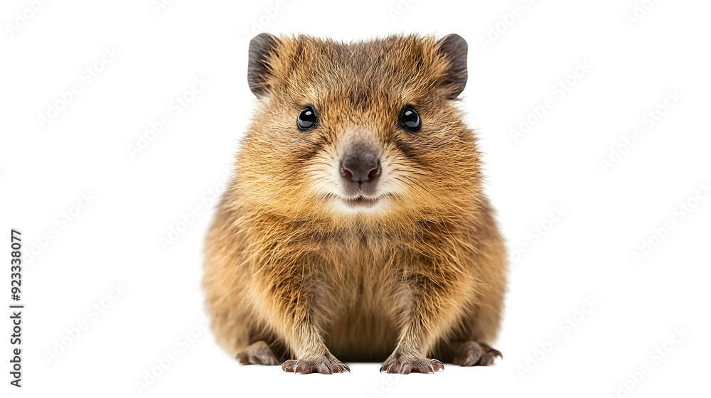 Closeup Portrait of a Quokka Sitting on Plain White Background transparent png with High Detail Closeup Portrait of a Quokka Sitting on Plain White Background transparent png with High Detail