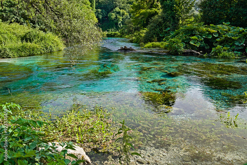 Fresh water spring Blue Eye near Saranda photo