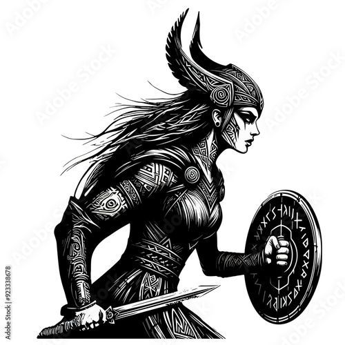 Viking Shield Maiden Warrior 