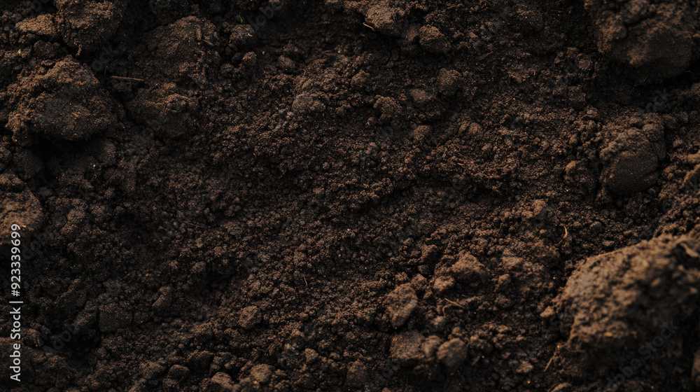 Close-Up of Fertile Soil with Rich Texture Close-Up of Fertile Soil with Rich Texture