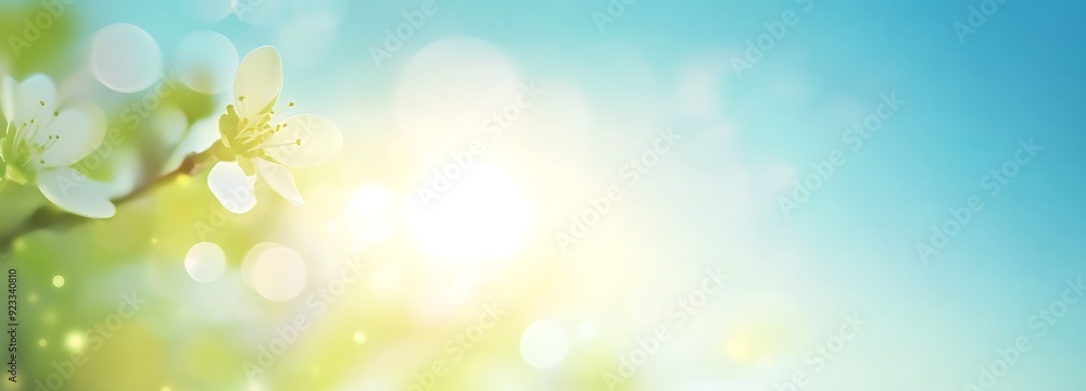 Obraz premium A fresh spring blue sunny sky background