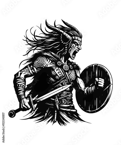 Viking Shield Maiden Warrior 