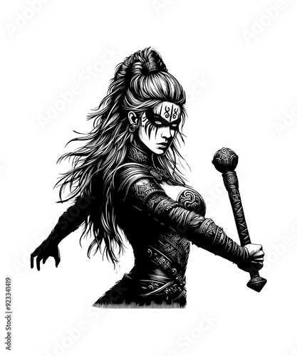 Viking Shield Maiden Warrior 