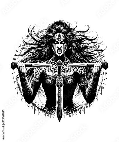 Viking Shield Maiden Warrior 
