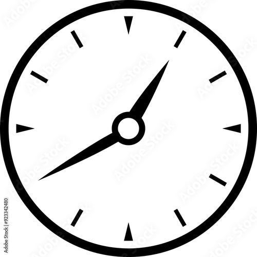 Clock face icon. Linear icon.