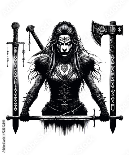 Viking Shield Maiden Warrior