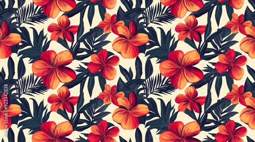 seamless tropical floral pattern - background