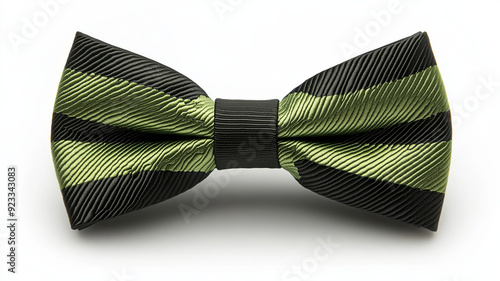 A bow tie viewed from the top, isolated on a white background photo