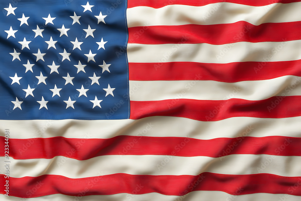 Obraz premium Illustration of the USA national flag