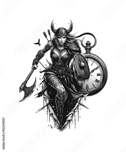 Wallpaper Mural Viking Shield Maiden Warrior Torontodigital.ca