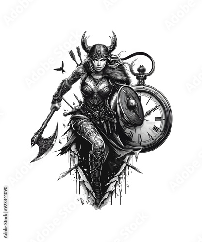 Viking Shield Maiden Warrior