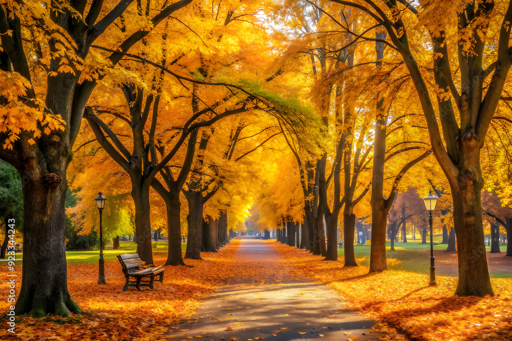 Fototapeta premium autumn in the park