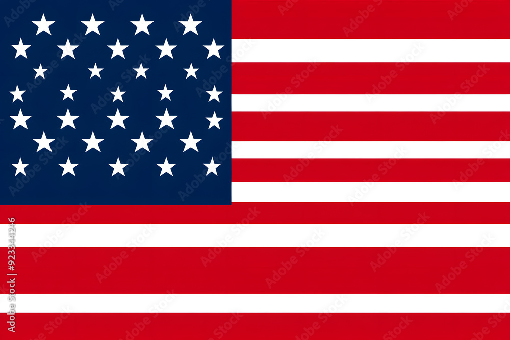 Fototapeta premium Illustration of the USA national flag
