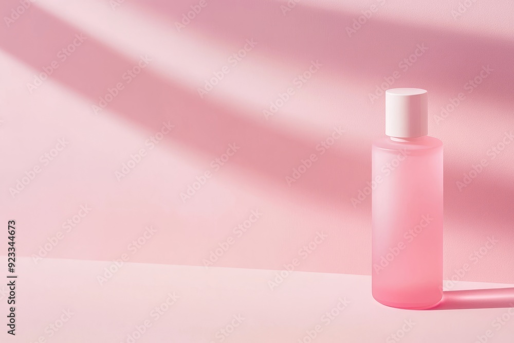 close up photo of premium skincare bottle, serum, bottle spray, soft pastel pink colors, soft light, light pink background close up photo of premium skincare bottle, serum, bottle spray, soft pastel pink colors, soft light, light pink background
