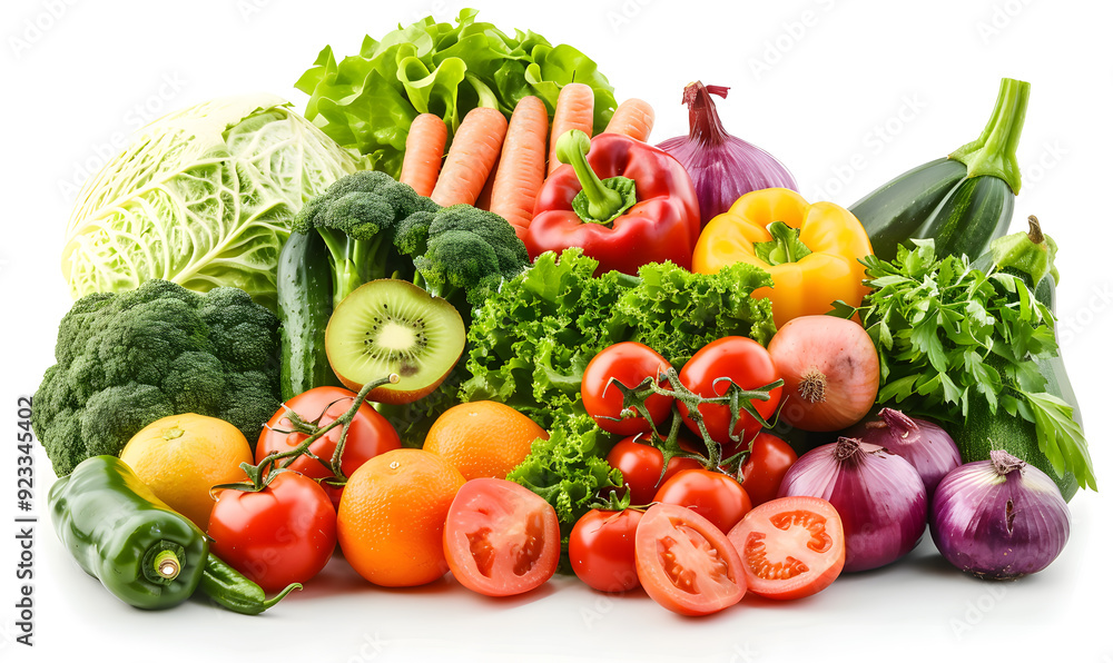 vegetable and fruits photo or illustrator on white background vegetable and fruits photo or illustrator on white background