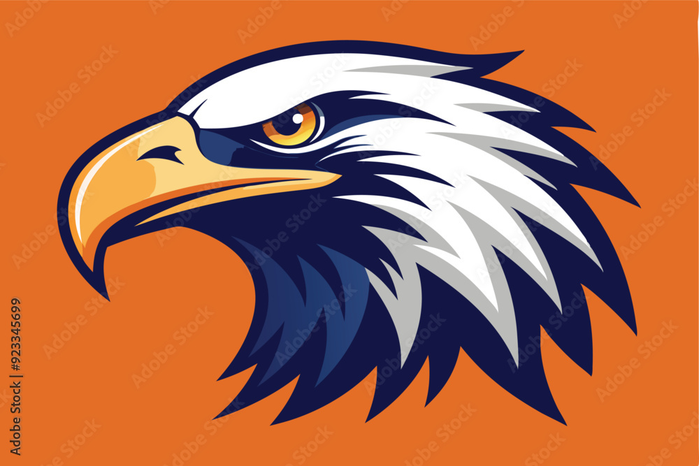 Obraz premium eagle head silhouette vector illustration 