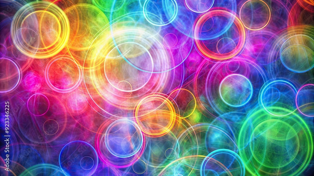 Abstract and vibrant background with overlapping circles in various colors, colorful, abstract, background, circles, vibrant Abstract and vibrant background with overlapping circles in various colors, colorful, abstract, background, circles, vibrant