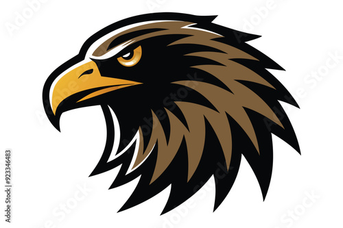  eagle head silhouette vector illustration 