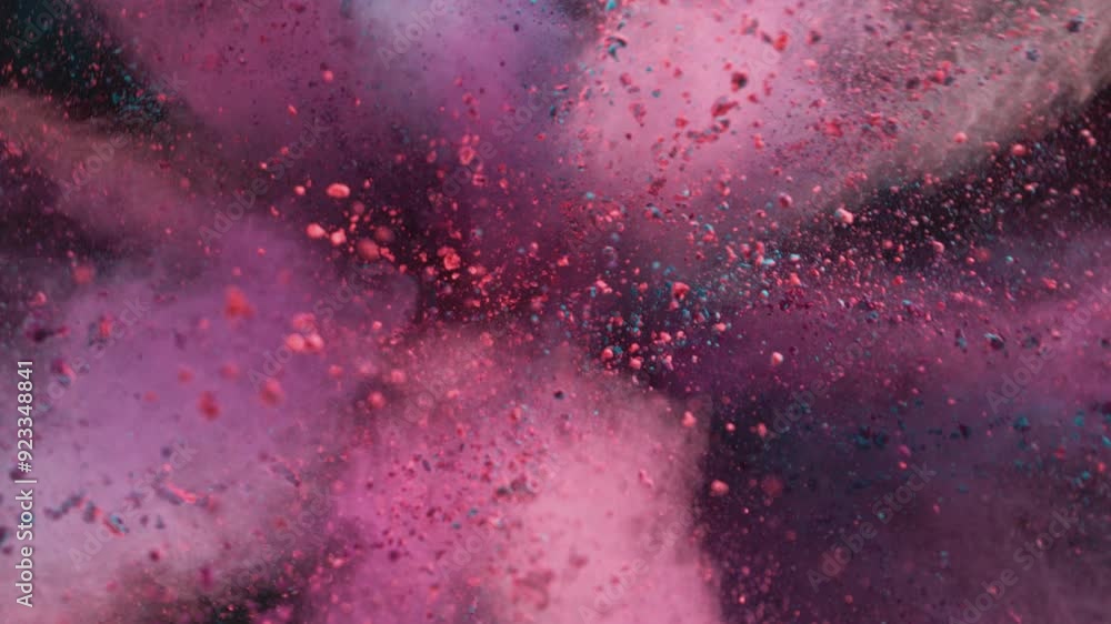 Super Slow Motion of Colored Powder Explosion with Rotating Camera. Filmed on High Speed Cinema Camera, 1000fps. Super Slow Motion of Colored Powder Explosion with Rotating Camera. Filmed on High Speed Cinema Camera, 1000fps.