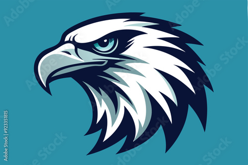  eagle head silhouette vector illustration 