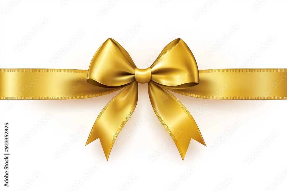 gold ribbon, gift wrap vector , white background