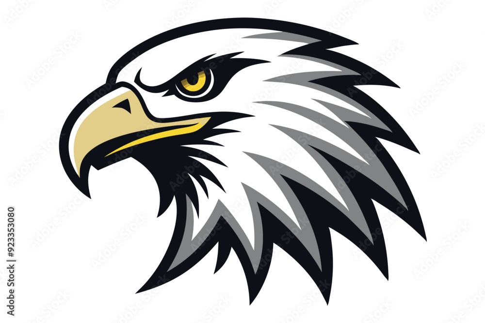 eagle head silhouette vector illustration eagle head silhouette vector illustration